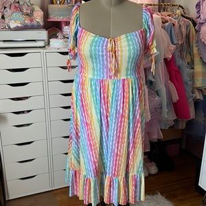 Blackmilk stretchy rainbow dress